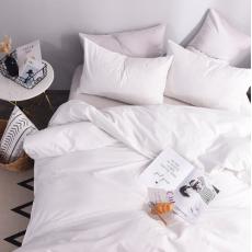 梦卡琳 全棉被套单件单双人简约素色被套纯棉白色被罩 210*250cm